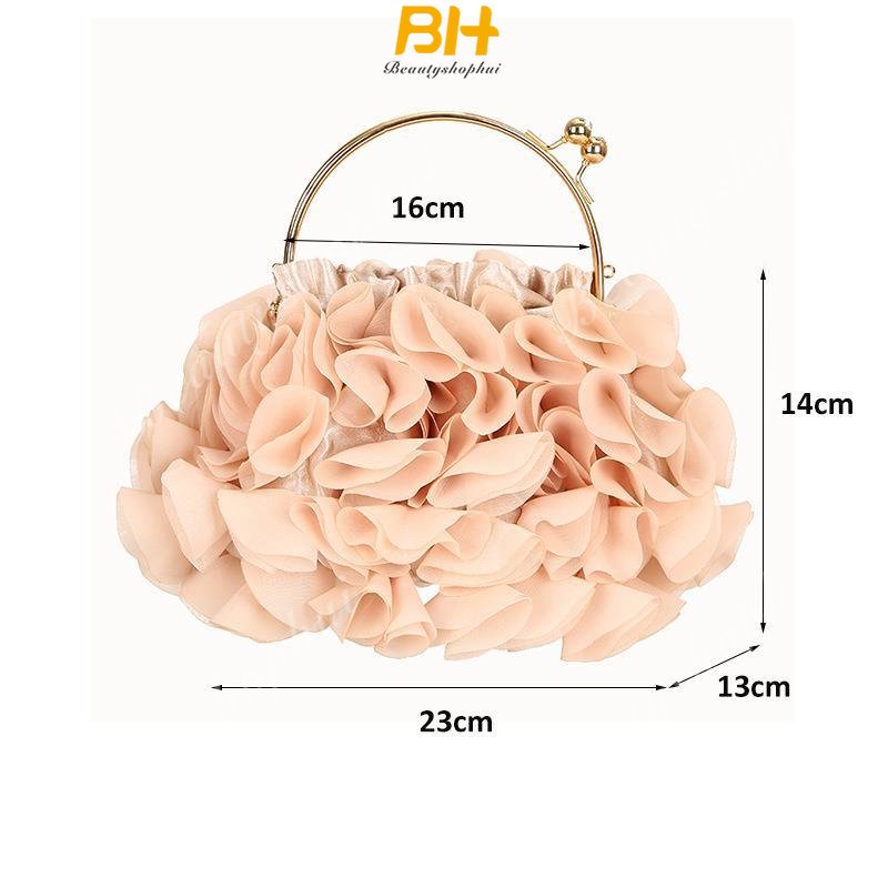 Túi Đeo Chéo Vải Satin Họa Tiết Hoa Phong Cách Hàn Quốc Mới Cho Nữ