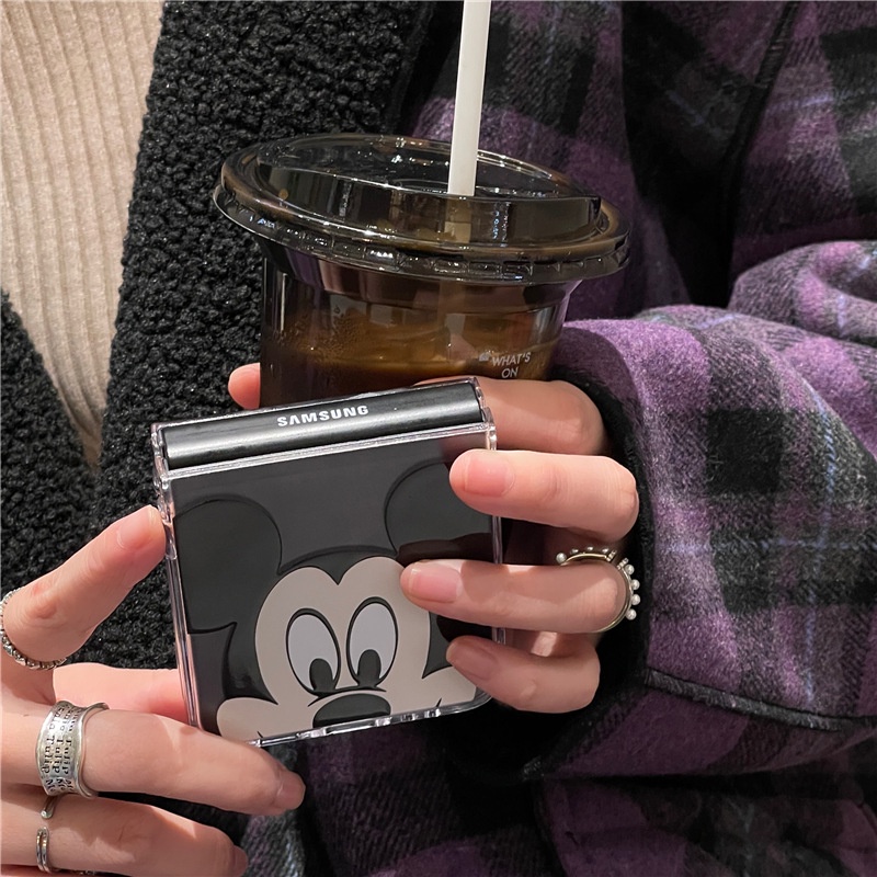 Ốp Điện Thoại PC Cứng Hoạt Hình Mickey Cho Samsung Galaxy Z Flip 3 Z Flip 4 W23 ZFlip3 ZFlip4