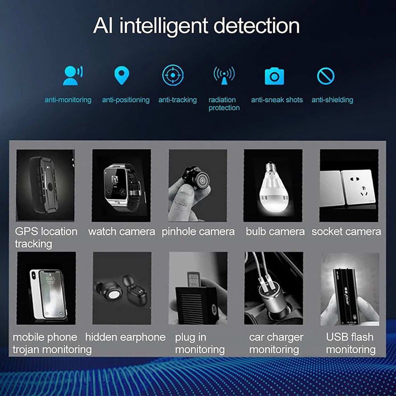 Máy Dò Camara Không Dây Cho Nhiều Mẫu Mã Đa Dạng Màu Đen