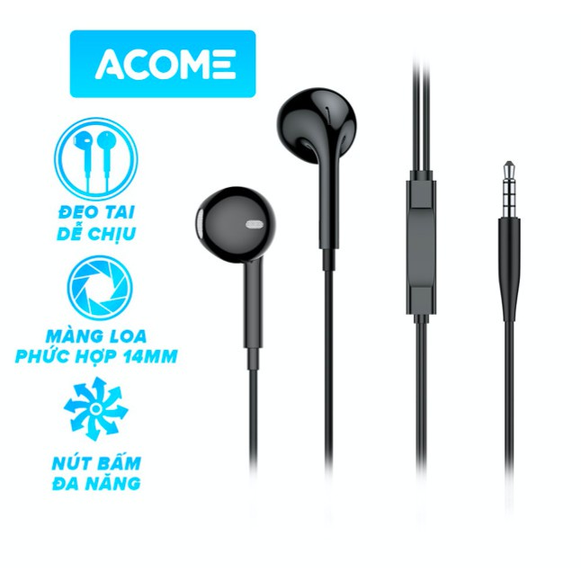 Tai Nghe Nhét Tai ACOME AW01 ROBOT RE101S RE10 RE20 RE801 Âm Thanh HD - Mic Đàm Thoại - HÀNG CHÍNH HÃNG