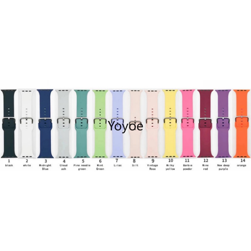 Dây Đeo Đồng Hồ Bằng Silicone Khóa Sắt 45mm 41mm 49mm 44mm 40mm 42mm 38mm 49 45 Mm Cho iwatch 8 Ultra Series 7 Se 6 5 4 3 2 1