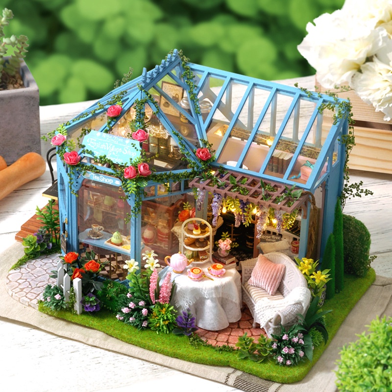 (Hàng Có Sẵn) Mô Hình Ngôi Nhà Villa Gỗ diy Sáng Tạo Làm Quà Tặng Cho Nữ Zhiqu House