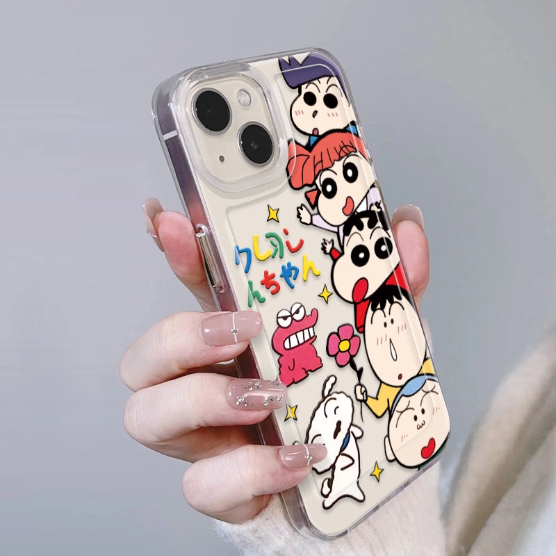 ✅Ốp Điện Thoại Mềm Trong Suốt In Hình Shin-Chan Cho iPhone 14Promax 13 / 12 / 11 xr / xs 7 / 8Plus T5JZ