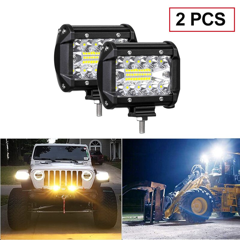 Đèn Pha Led 60W 12V 24V 20SMD Chuyên Dụng Cho Xe Mô Tô / Xe Tải
