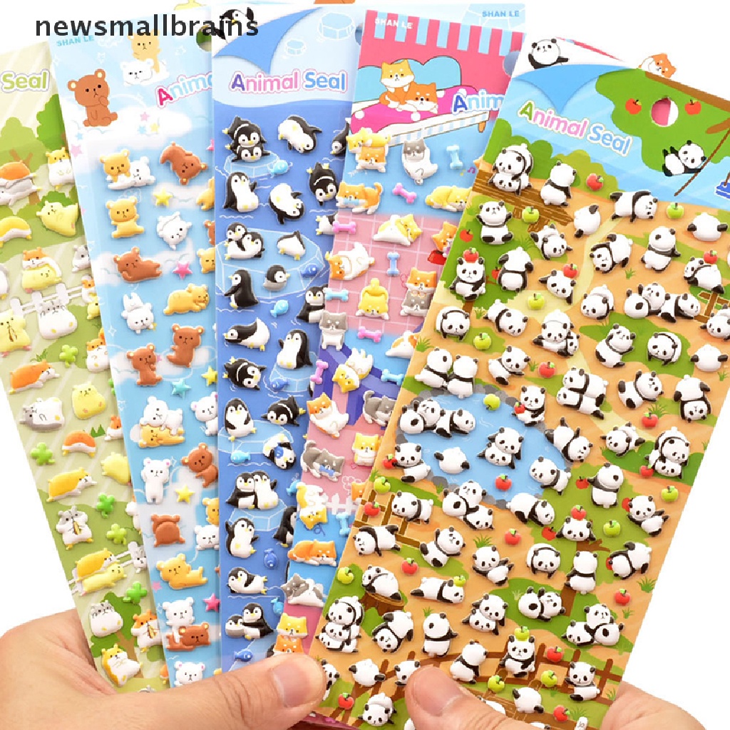 Sticker Dán Trang Trí Nhật Ký Hình Chim Cánh Cụt Gấu Trúc Chim Cánh Cụt