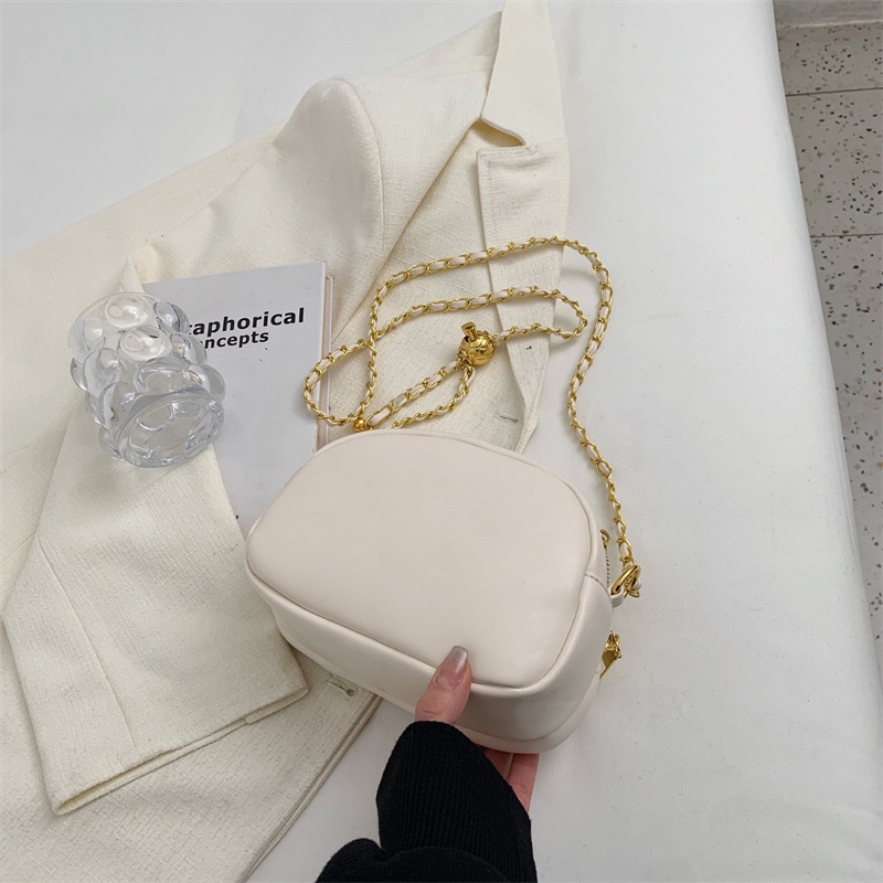 Túi Đeo Vai Màu Trắng Thiết Kế Đơn Giản Phong Cách niche Dễ Phối Đồ Cho Nữ