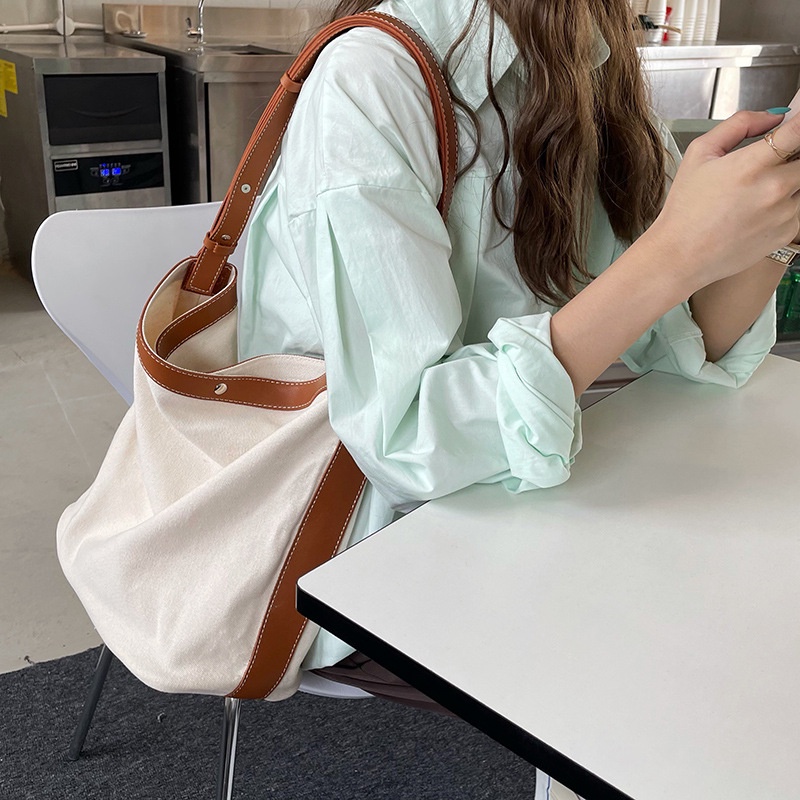 Túi Xách Mua Sắm Cỡ Lớn Thiết Kế Đơn Giản Thời Trang Xu Hướng Nhật Hàn Cho Nữ