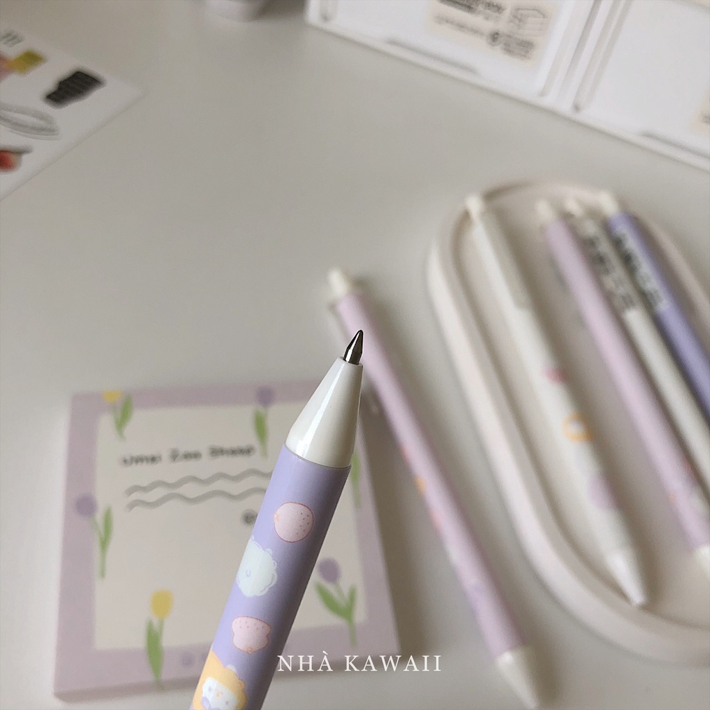Bút gel bấm Umei Sheep mực đen ngòi 0.5mm || Nhà Kawaii