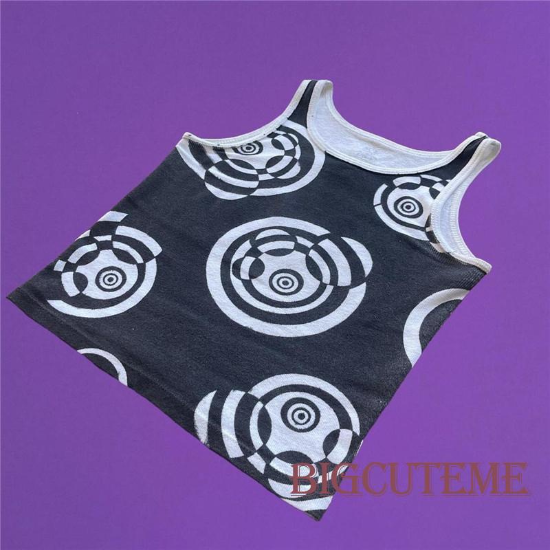 [] - Áo Tank Top Không Tay Dạng Xoắn / Bóng / Ngôi Sao Vừa Vặn Mùa Hè Cho Nữ