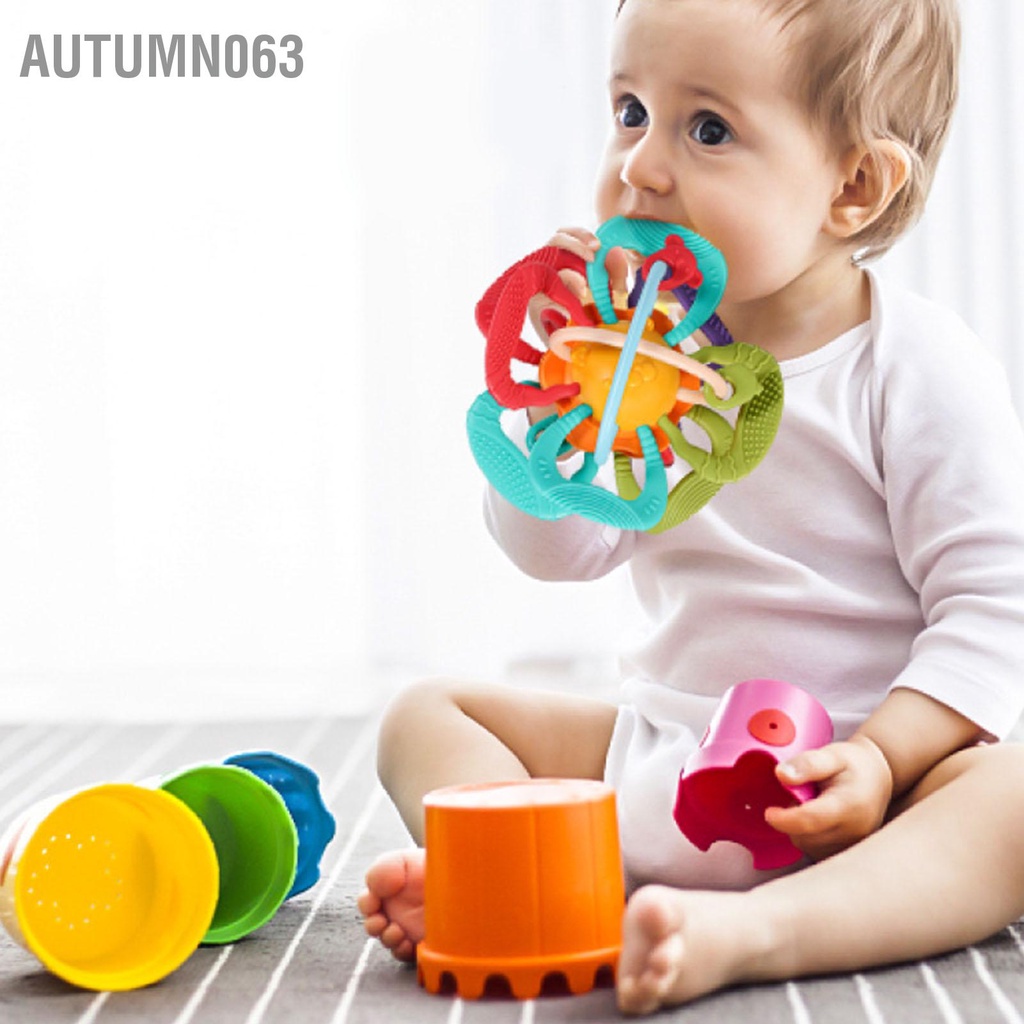 Đồ Chơi Lục Lạc Nhiều Màu Sắc An Toàn Cho Bé Mọc Răng