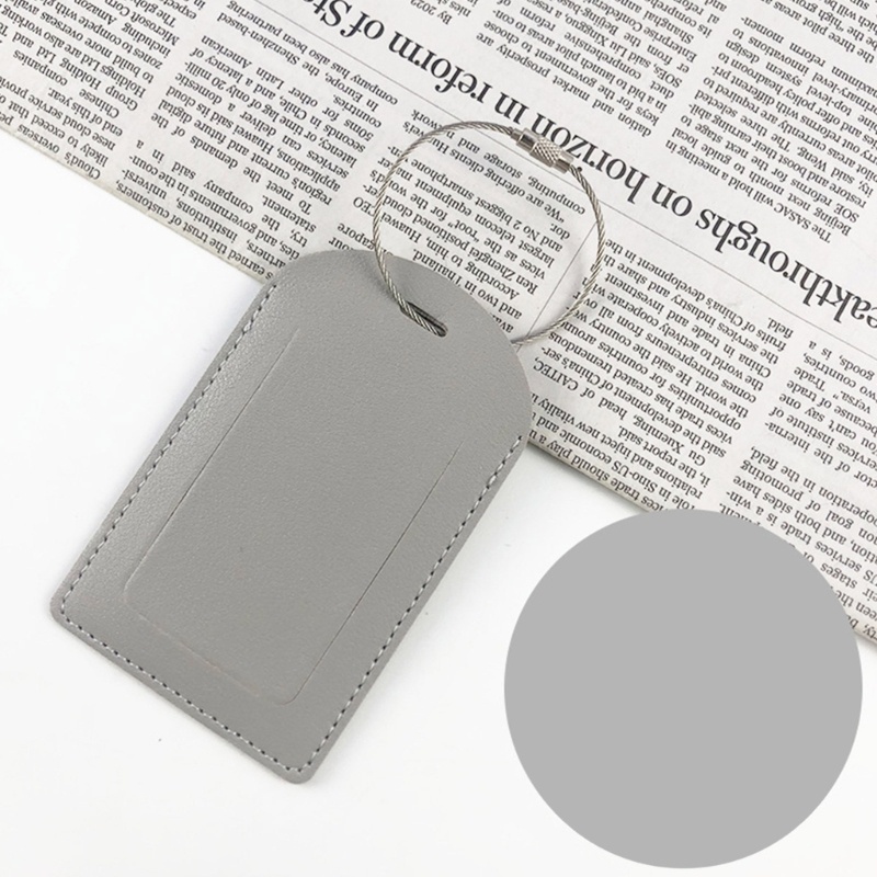 Thẻ Đánh Dấu Hành Lý Bằng PU Chống Nước Có Vòng Sắt