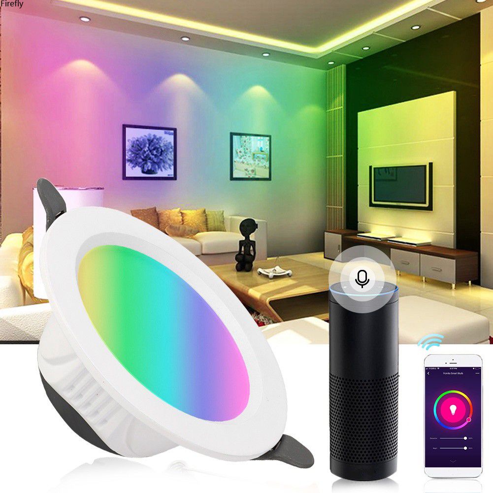 Coza Đèn Âm Trần Thông Minh Bluetooth Tuya Đèn Âm Trần Led Nhúng Thông Minh 16 Triệu Màu Tuya Bluetooth Mesh Rgb 10/15W Smartlife Với Cổng Tuya