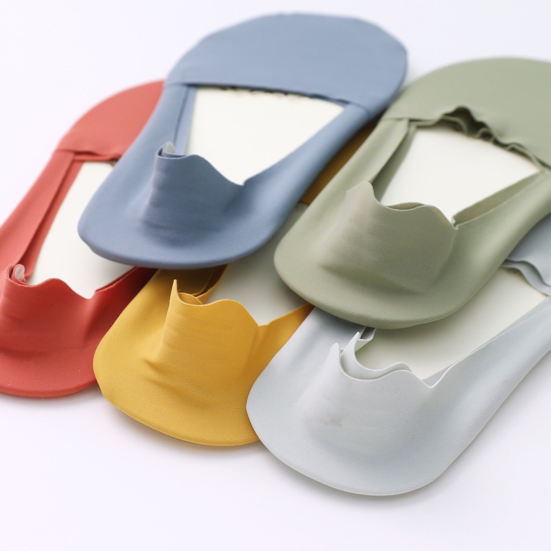 Set 3 Đôi Vớ Thuyền Bằng Silicone Chống Trượt Thời Trang Mùa Hè Dành Cho Nữ