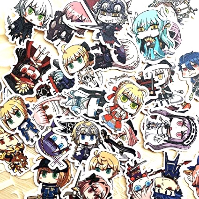 Sticker fatestaynight 30 cái ép lụa ảnh khác nhau / sticker fate grand order