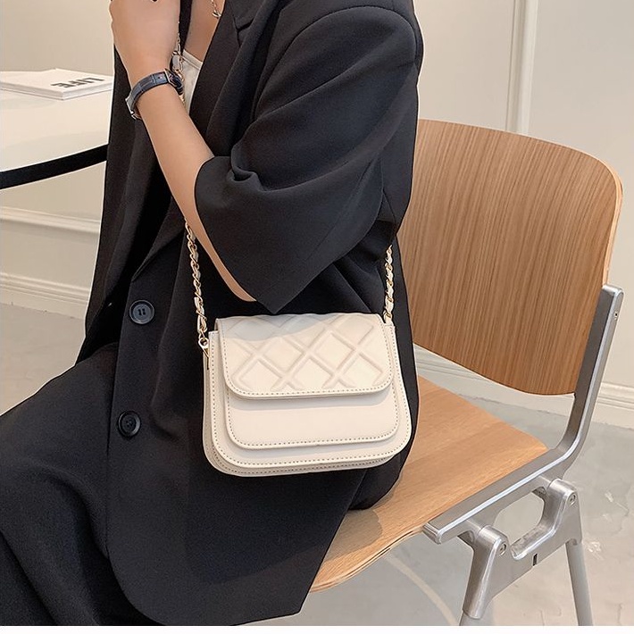 Túi đeo chéo nữ trần trám dây xích đi học đi làm