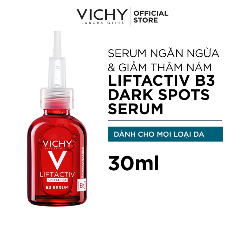 Bộ sản phẩm phục hồi da và cải thiện, ngăn ngừa thâm nám đốm nâu Vichy Liftactiv B3 Dark Spots Serum