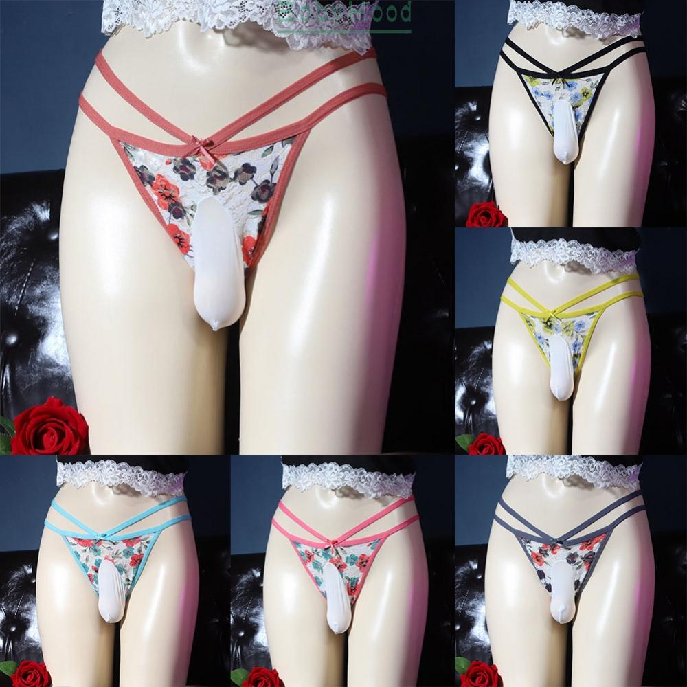 Men Sissy Pouch Panties Underwear Sexy Lace Briefs Knickers Shorts Underpants#BBHOOD