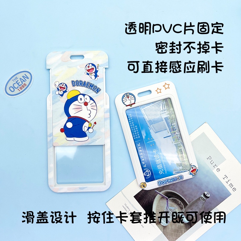 Ví Đựng Thẻ ID Hình Mèo Máy Tinkerbell Doraemon Dễ Thương Có Thể Thu Gọn