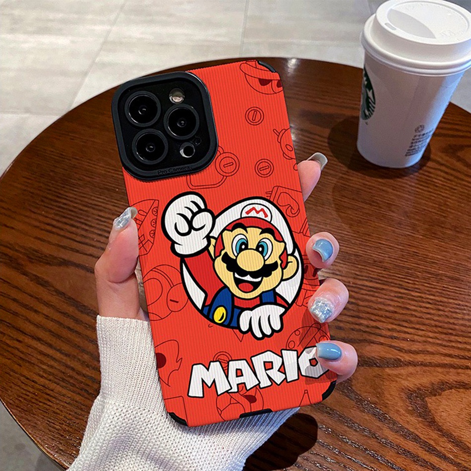 Ốp Điện Thoại Da Silicon Hình Super Mario Cho iPhone 11 12 13 14 Pro MAX 11Pro 12Pro 13Pro 6 6S 7 8 Plus X XR XS MAX SE 2020