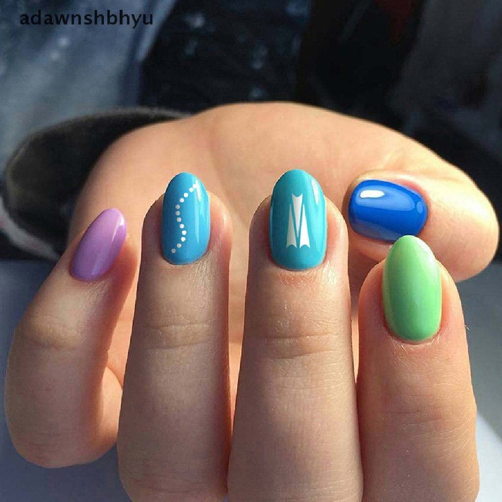 1 Tấm Tem Dán Trang Trí Móng Tay In Họa Tiết Hoa / Hình Học Độc Đáo