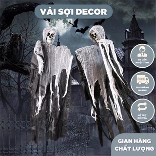 Trang trí Halloween VẢI XÔ MÀN trắng, gạc y tế, vải mùng