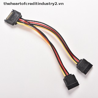 15 pin sata male to sata female 1:2 y splitter power cable .