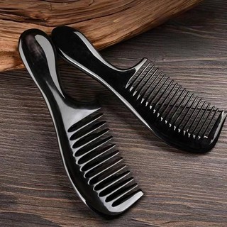 Lược sừng trâu màu đen tự nhiên chống tĩnh điện mát xa da đầu