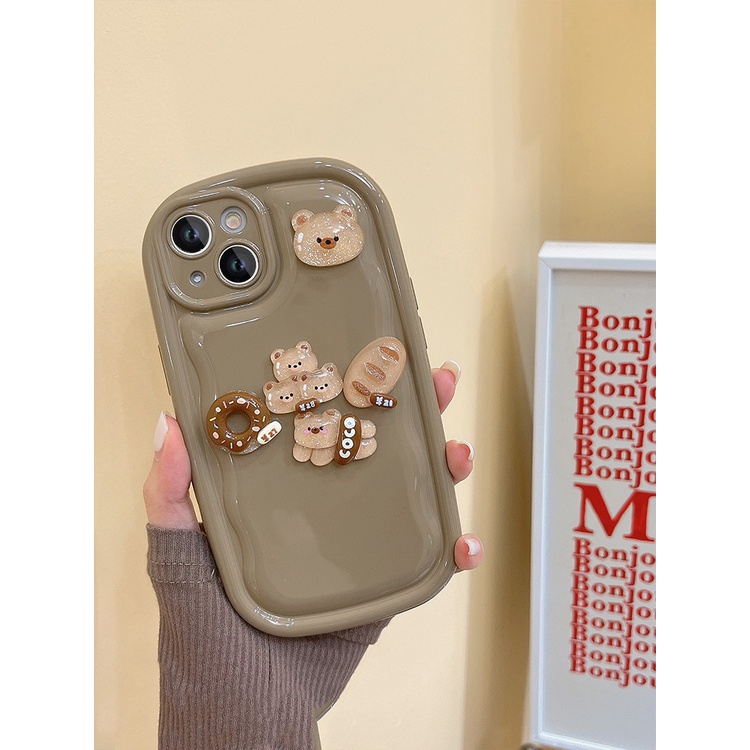Ốp Điện Thoại Túi Khí Chống Rơi Hình Oval Màu Nâu Tiên Tiến Cho IPhone 14 13 12 11 Pro Max