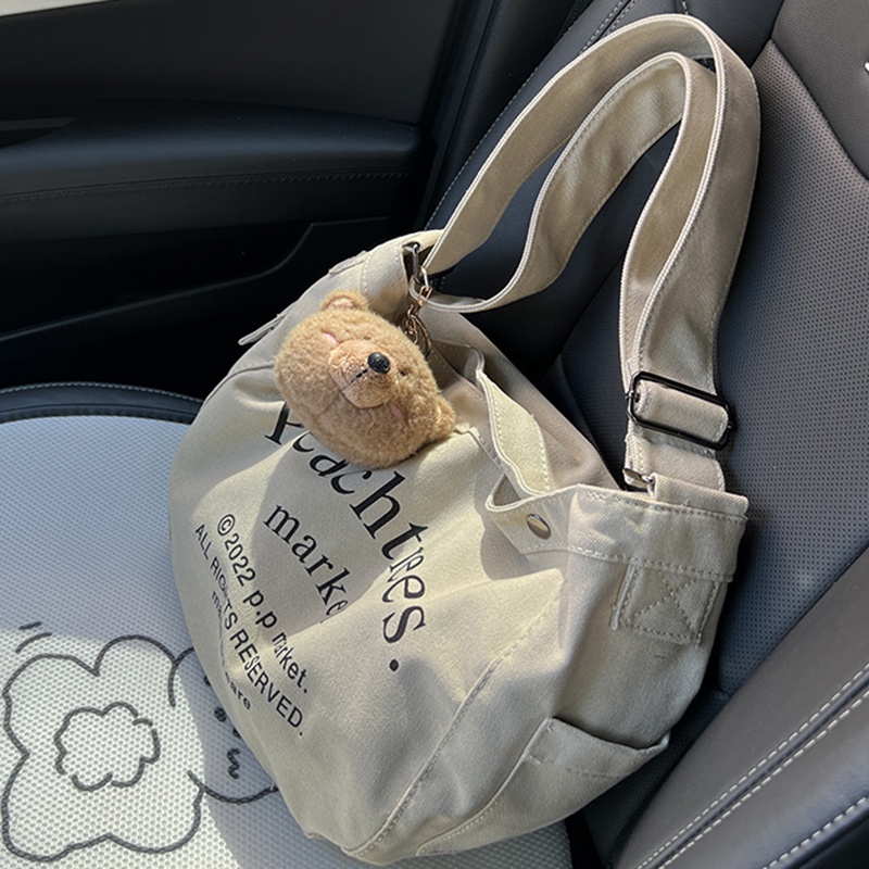 Túi Xách canvas Sức Chứa Lớn Phong Cách retro Mỹ Thời Trang Dành Cho Nữ