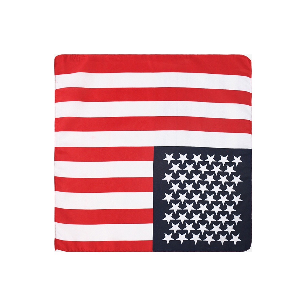 Khăn Choàng Vuông Bằng Polyester In Họa Tiết Cờ Bandana Phong Cách Hiphop Đường Phố