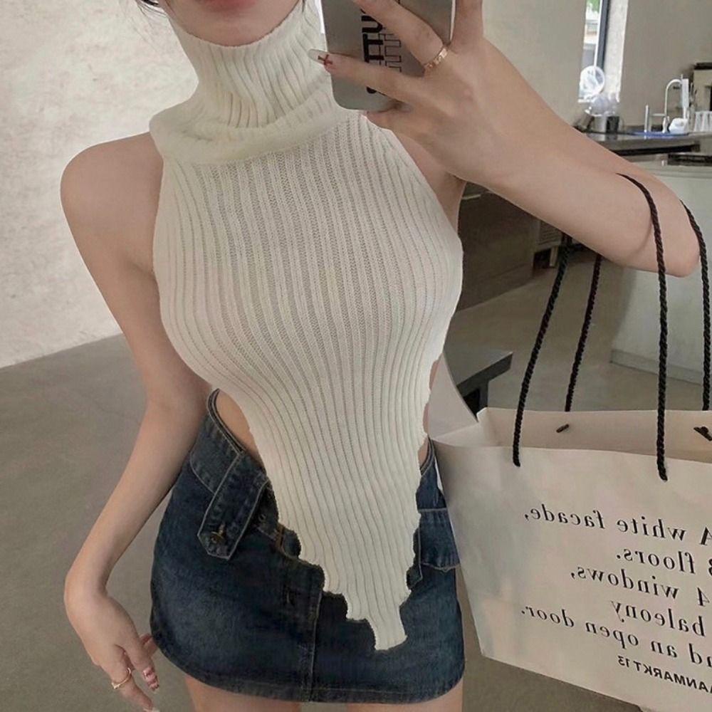 Áo Hai Dây Dệt Kim Thoáng Khí Thời Trang Cho Nữ