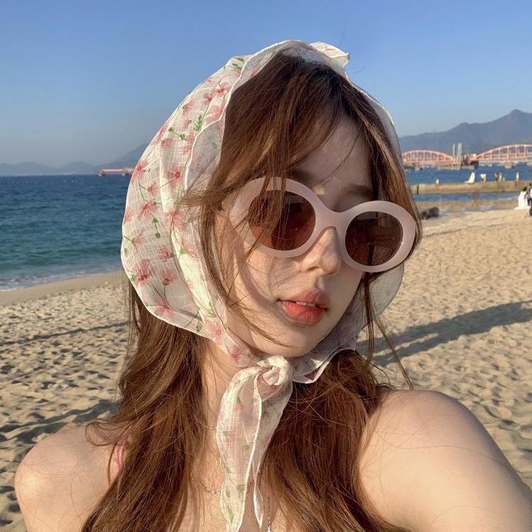 Khăn Quàng Cổ Chống Nắng In Họa Tiết Phong Cách Pháp Cổ Điển Dễ Phối Đồ Thời Trang Mùa Hè Cho Nữ