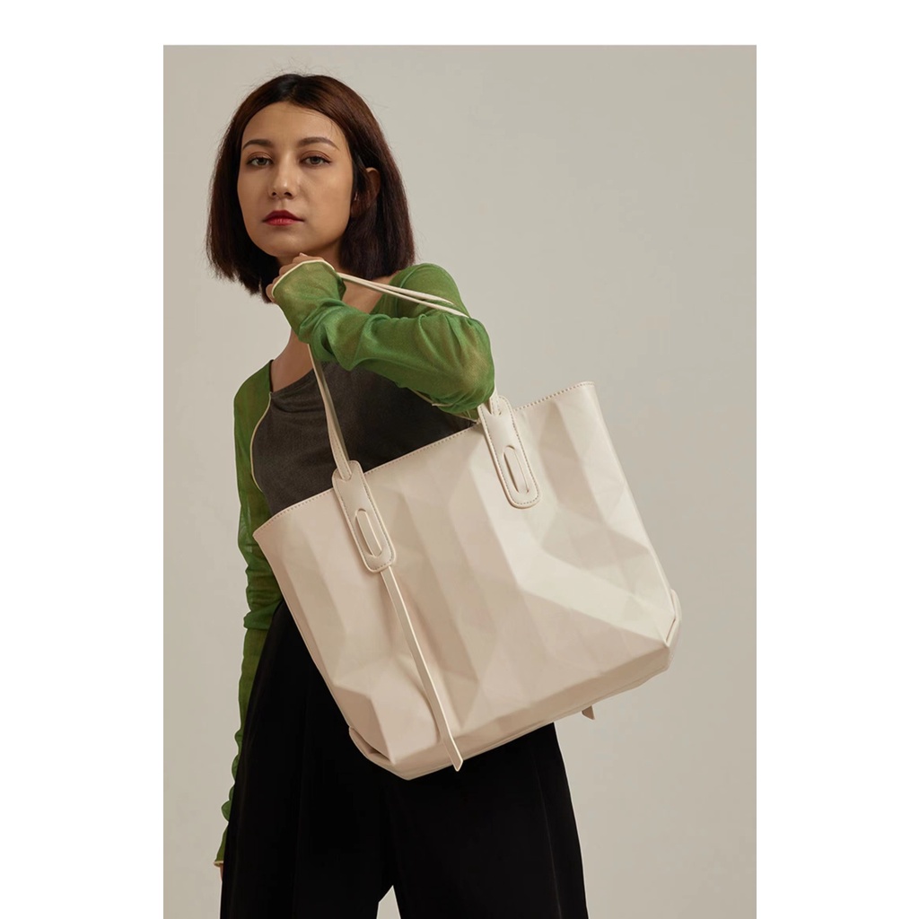 Ielgy Túi Tote Đeo Vai Sức Chứa Lớn Hình Thoi Đơn Giản Thời Trang Cao Cấp