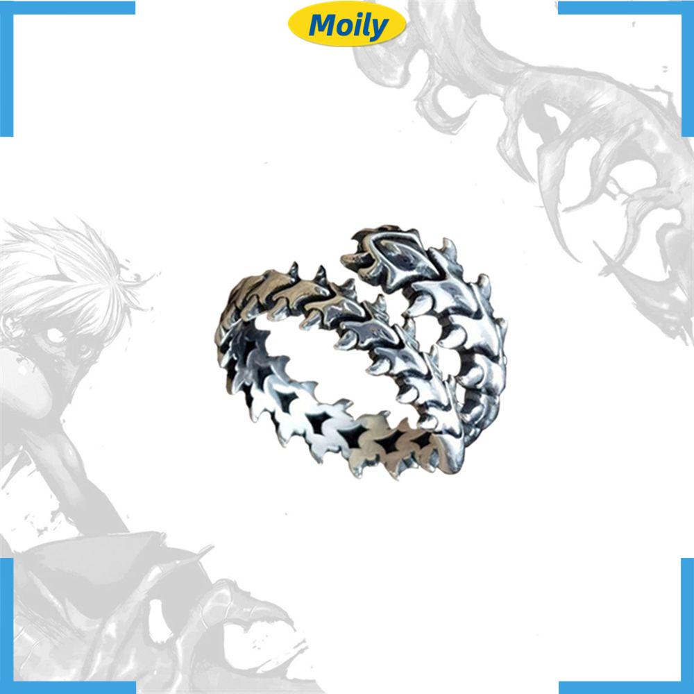 Nhẫn hở bằng kim loại phong cách đường phố cổ điển cho nam nữ