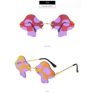 Kính Mát Gọng Kim Loại Hình Nấm Hoạt Hình Vui Nhộn Cho Halloween