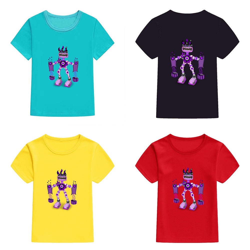 Áo Thun Tay Ngắn Dáng Rộng In Chữ My Sing Monsters Psychic Island Epic Wubbox Thời Trang Thường Ngày Cho Thanh Thiếu Niên