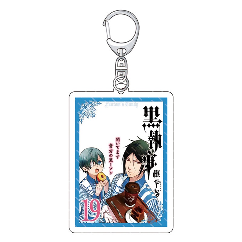 Móc Khóa Hình Nhân Vật Anime Hắc Quản Gia Màu Đen Bằng Acrylic Dễ Thương