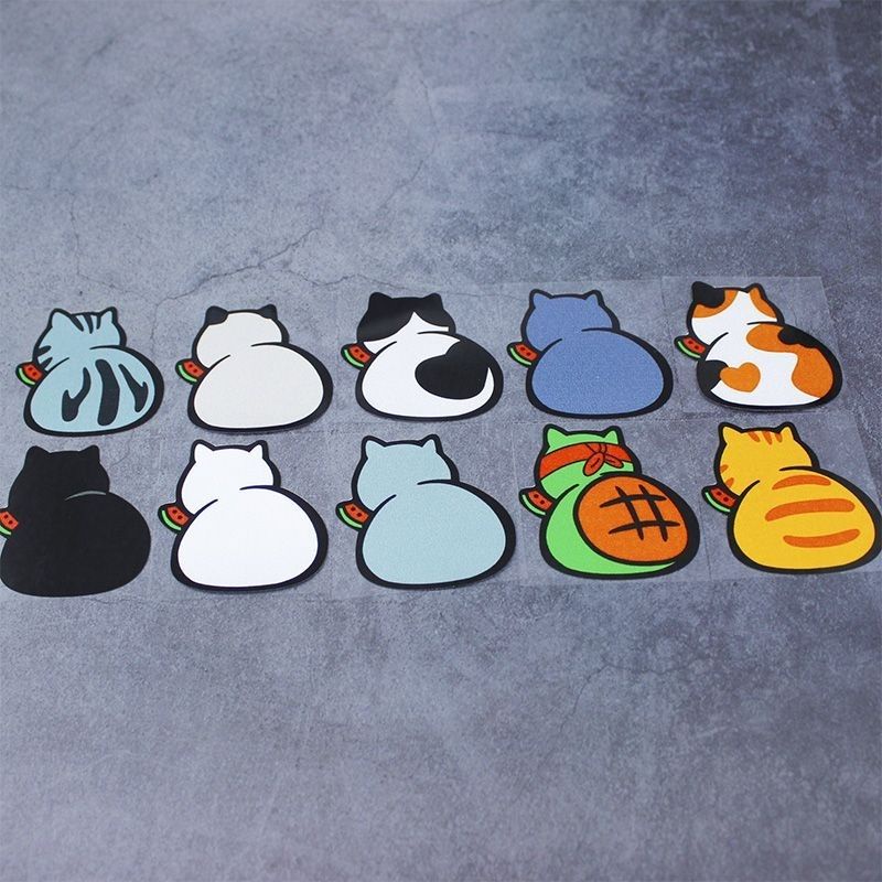 Miếng Dán Phản Quang Chống Thấm Nước Họa Tiết Chú Mèo Vui Nhộn Trang Trí Xe Hơi / Xe Máy