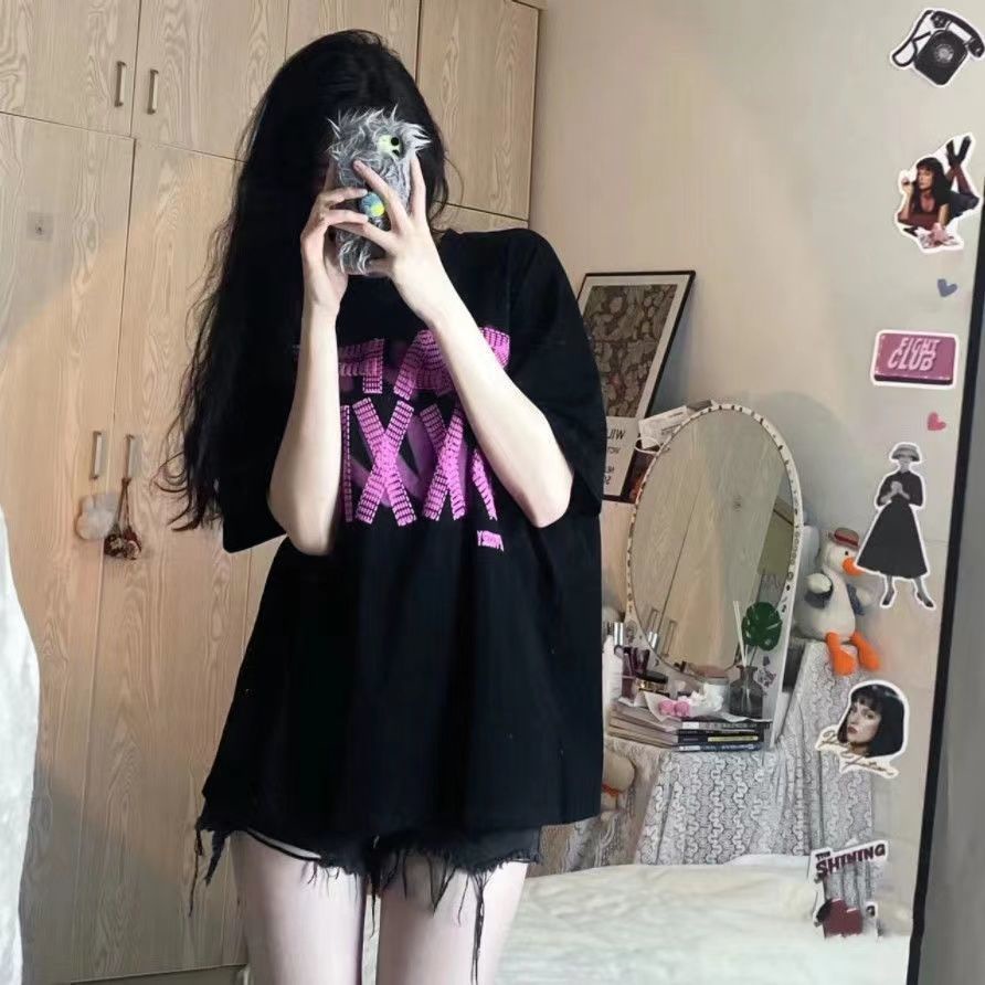 Áo Thun Cổ Tròn Dáng Rộng Plus Size Thời Trang Mùa Hè Dành Cho Nữ