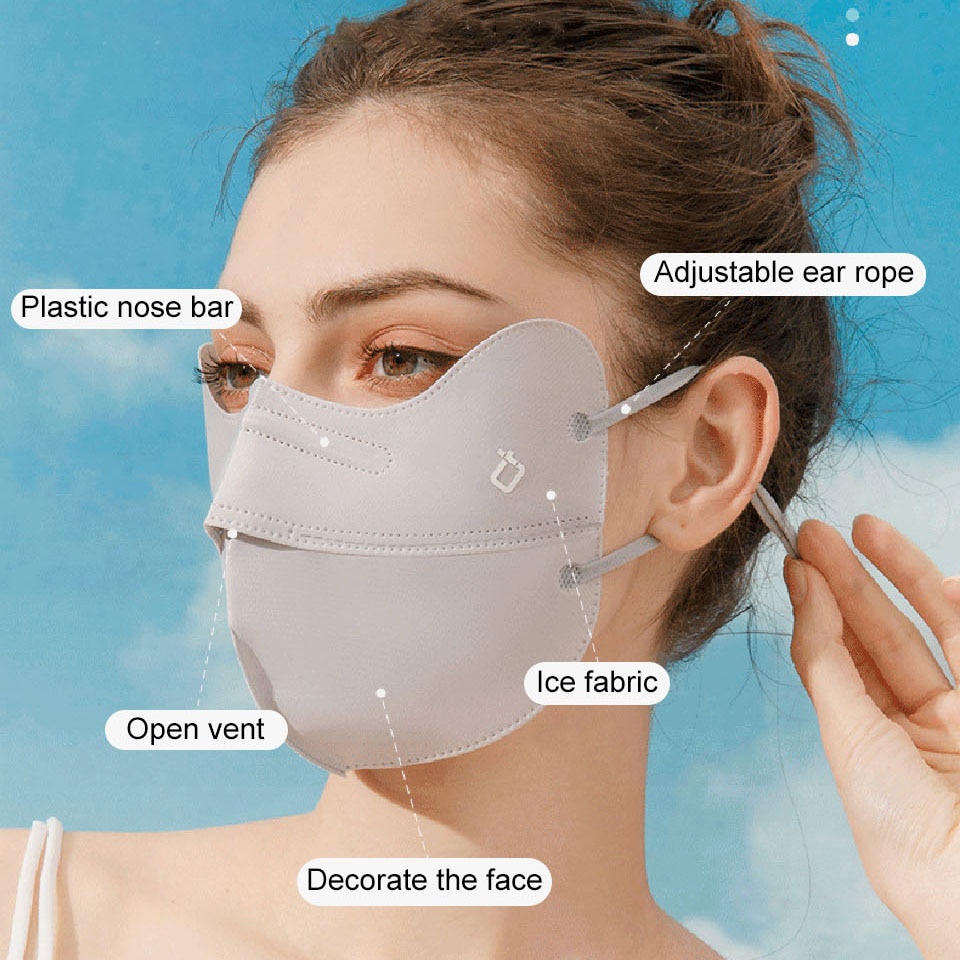 Khẩu trang chống nắng tia uv DAYSELECT bằng thun lạnh thoáng khí tùy chỉnh cho nam nữ