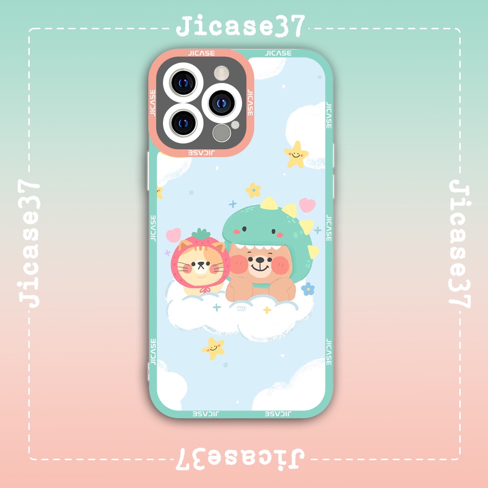 Ốp lưng iphone Cute Case Gấu Nâu Mèo Con Aesthetic Hoạt Hình Cartoon Tặng Kèm Phụ Kiện Túi Xách MK Hình Cute Case