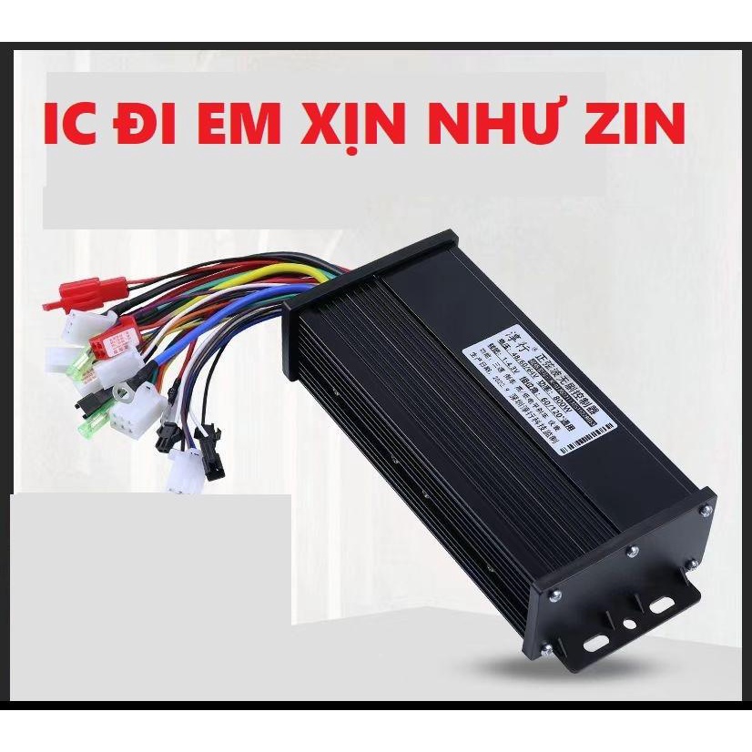 IC Điều tốc xe điện đa năng 3 in1 800w màu đen sóng sin đi êm như xe điện 48V 60V 64V 800w Loại Xịn 15 SÒ