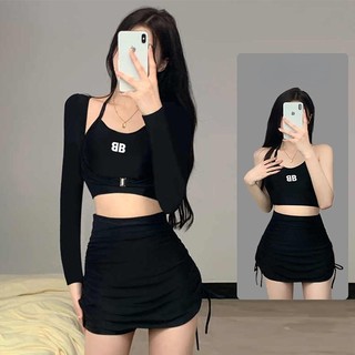 Bộ Đồ Bơi Ba Mảnh Phong Cách Hàn Quốc Cho Nữ