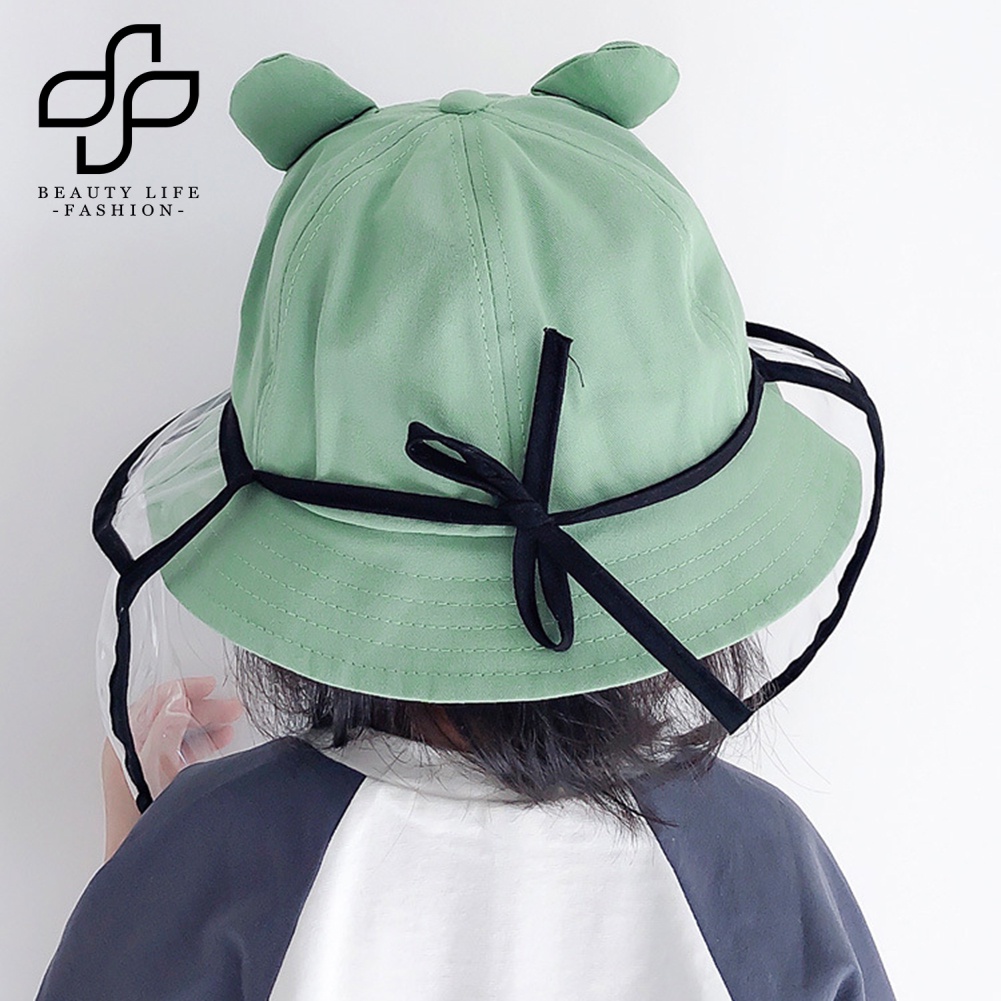 Nón Tai Bèo Kèm Tấm Che Mặt Chống Tia UV / Bụi Bẩn Tiện Dụng Cho Bé