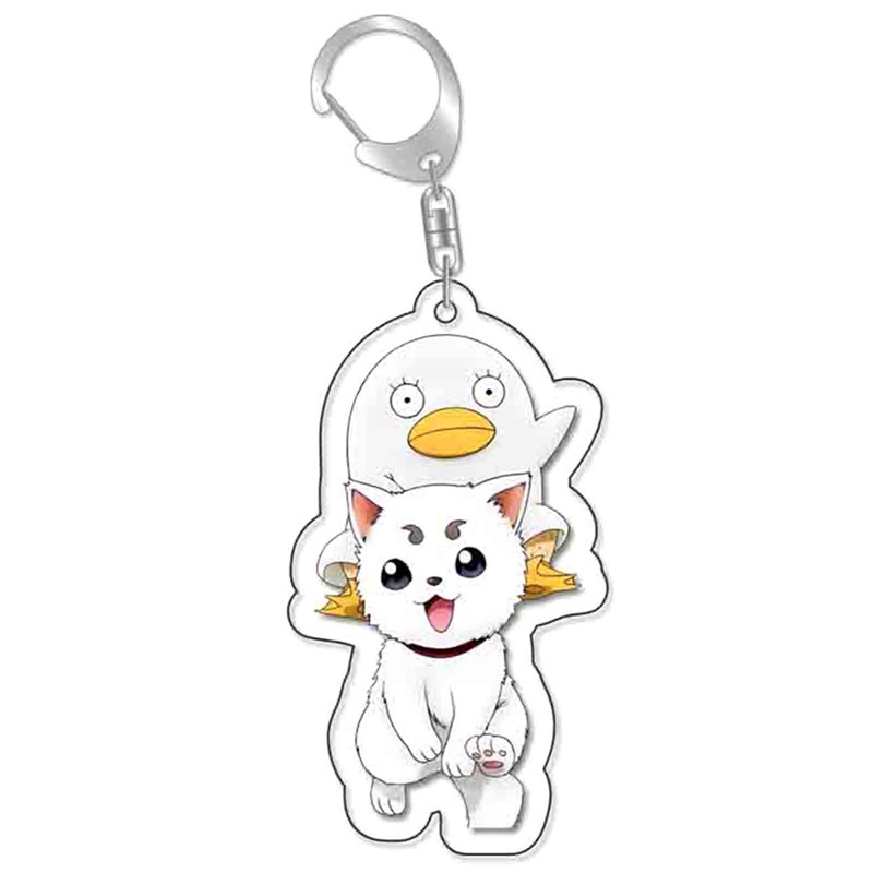 Móc Chìa Khóa Bằng Acrylic In Họa Tiết Hoạt Hình Gintama Dễ Thương