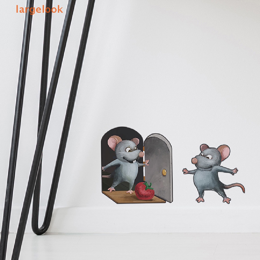 Miếng Dán Tường Trang Trí Hình Chú Chuột Hoạt Hình