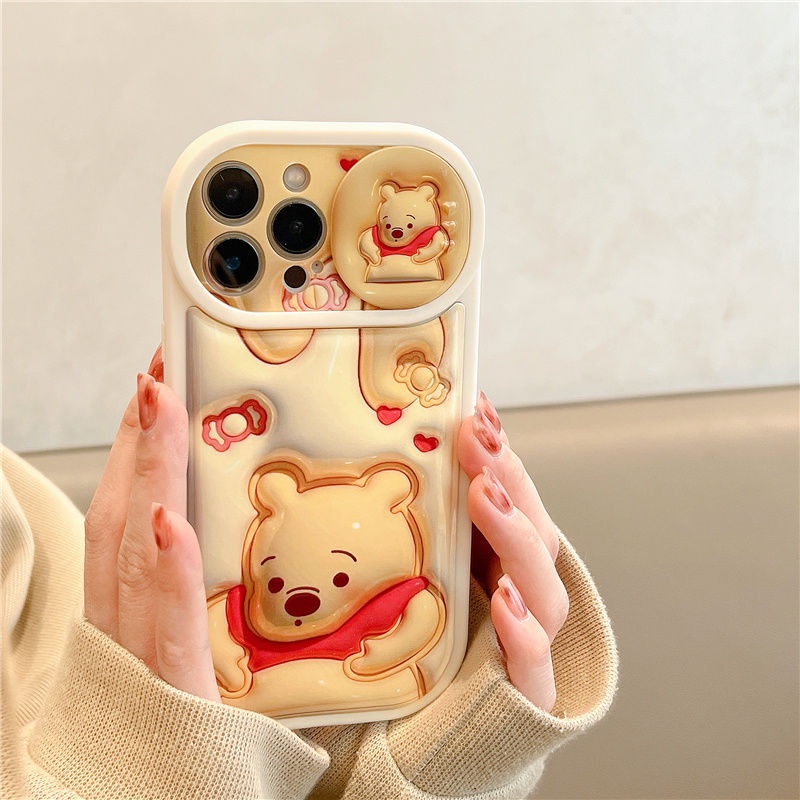 Ốp Điện Thoại Hình Gấu Dâu Tây Cho Iphone 11promax 12 13promax 14pro 13 / 14 11 / 12promax 7plus 8plus xsmax