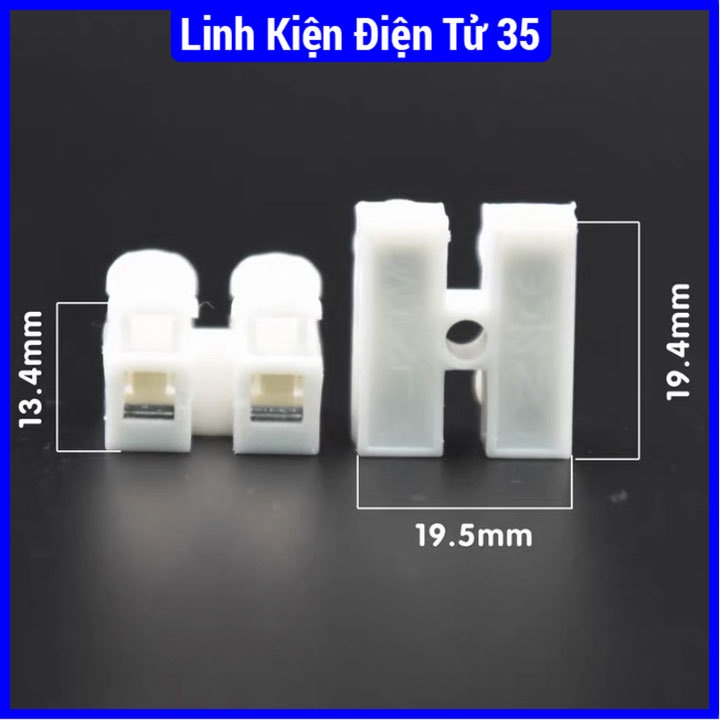 Bộ 10 cầu nối dây điện 2P, cho mối nối đẹp, gọn gàng, an toàn, chống chạm chập điện,...