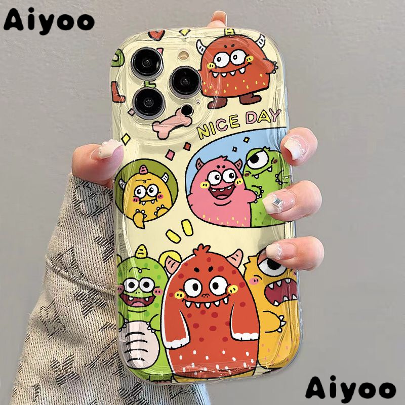 ✅Ốp Điện Thoại Mềm Trong Suốt Viền Cong Hình Quái Vật Chống Sốc Cho iPhone14 / 13promax 12 / 11 7 / 8p xs / xr Găng Tay 6U4G4G 6U4G Chất Lượng Cao