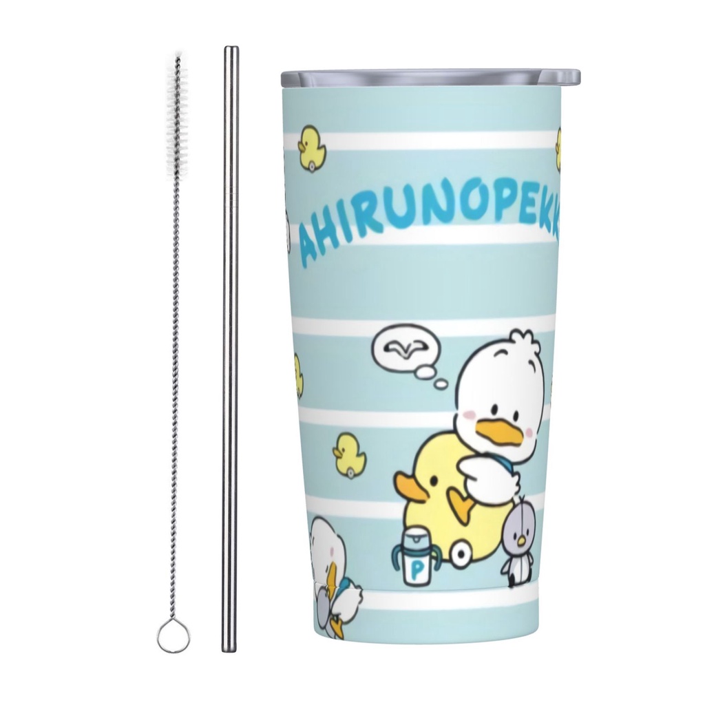 Cốc Cà Phê Sanrio Pekkle 20oz (Có Ống Hút) PS, 304, Bên Ngoài 201